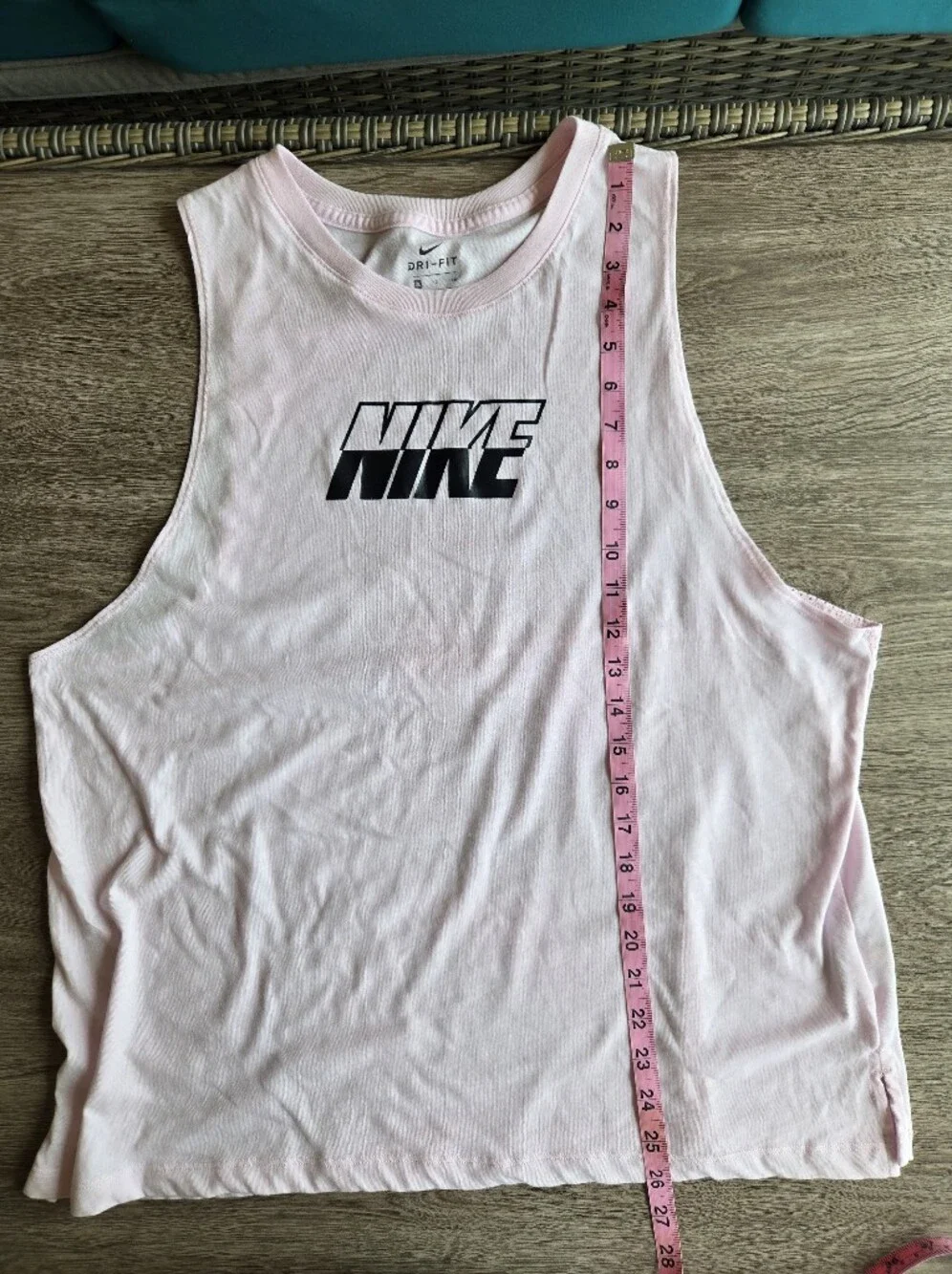 Nike Dri-Fit Pink Graphic Mesh Back Workout Tank Top Sz XL